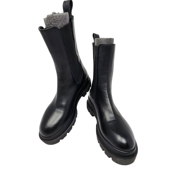La Canadienne Black Leather Chelsea Boots Size 37 Made In Italy With Wellfleet L - Picture 9 of 11